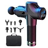 BioMarvo Pistola Massaggio Muscolare, 30 Velocità, 8 Testine, Massaggiatore a Percussione Dei Tessuti Profondi Portatile, Massage Gun 3200 RPM, Pistola Massaggiante Muscolo Professionale, Ergonomica