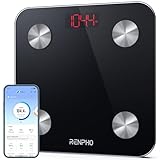 Bilancia Pesa Persona Digitale, RENPHO Bilancia Pesapersone Impedenziometrica Elettronica Bluetooth con App, 13 Indici di Misuratori Composizione e Grasso Corporeo Peso BMI BMR