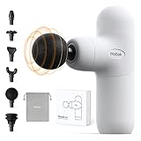 Mebak Mini Pistola per Massaggio Muscolare Massage Gun Elettrico Professionale Pistola Massaggiante Percussore Muscolare Portatile Dispositivo Terapia Massaggiatore 3000RPM 6 Teste 4 Livelli Type-C