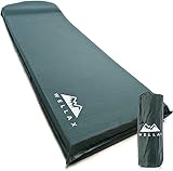 Wellax UltraThick FlexFoam - Materassino isolante da campeggio autogonfiante, per viaggi e escursioni, 7,6 cm di spessore per una migliore stabilità e sostegno