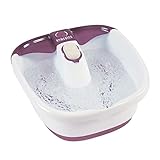 HoMedics Bubble Mate Foot Spa Idromassaggiatore Plantare, Pediluvio Massaggiatore Piedi Elettrico, con Pietra Pomice Esfoliante, Mantenimento Temperatura Acqua, Bianco