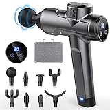 MILcea Pistola Massaggio Muscolare - 30 Velocità 16mm Tessuto Profondo Massaggiatore Muscolar Professionale, Potente con 8 Massaggi Teste - Leggero e Portatile per Palestra, Casa, Ufficio, Grigio