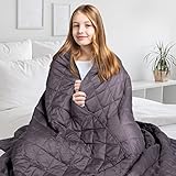 COMODO Wellax Coperta ponderata - coperta terapeutica - 100% cotone - per alleviare lo stress e l'ansia - con tasca (3,2kg / 100x150 cm)