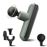 LORESJOY Mini Pistola Massaggio Muscolare,Pistola Massaggiante Muscolo, Massaggiatore Muscolare con 4 Testine Pistola Massaggiatore a Percussione Massage Gun per Muscoli Ricarica