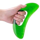 Prasacco Gua Sha Stone Grande Corpo Gua Sha Strumento Guasha Pietra Strumento per Pieno Corpo Uomini Donne (Verde)