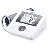 Beurer BM 27 Misuratore di pressione da braccio con controllo posizione bracciale, clinicamente validato, bracciale 22-42 cm, indicatore rischio, rilevamento aritmie, trasferimento dati Apple Health
