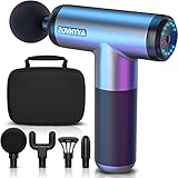 ZOVHYYA Pistola Massaggiante Mini Pistola Massaggio Muscolare 6 Velocità Massaggiatore Elettrica 3200rpm con 4 Testine e 4000mAh Portatile Percussione a Tessuti Profondi Rilassare i Muscoli Tipo C