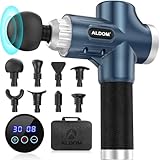 Pistola Massaggio Muscolare, ALDOM Pistola Massaggiante Muscolo Profondo Tessuto 30 Velocità Pistola Massaggiatore 48000 RPM Portatile Massage Gun per Muscoli con 8 Testine e Ricarica USB-C