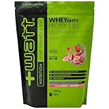 Wheyghty Protein 80 - Integratore a Base di Proteine del Latte all'80% - Formato: 750 g Doypack - Gusto: Fragola