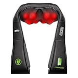Cotsoco Wireless Massaggiatore per Collo e Spalle, dispositivo di massaggio Shiatsu con calore,portatile per sollievo dal dolore nel collo e nella schiena,massaggio elettrico, regali per donne, uomini