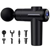 Bizcasa Pistola Massaggio Muscolare,Con 99 Livelli Regolabili e 8 Testine,LCD Schermo Basso Rumore,Ricarica USB,Massaggiatore a Percussione Massage Gun per Alleviare Il Dolore Muscolare e Stress
