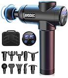 Pistola Massaggio Muscolare, Massaggiatore Potente per Alleviare il Dolore, Pistola Massaggiante Portatile Profondo Tessuto 30 Velocità 3200 RPM, Massage Gun Ultra Silenzioso per Muscoli 10 Testine