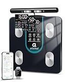 arboleaf Bilancia Impedenziometrica con 8 Elettrodi, Bilancia Pesapersone Intelligente con Bluetooth e APP, Ampio Display per Analisi Corporea, BMI, Massa Magra e Grassa, 50 Metriche, Capacità 180 kg