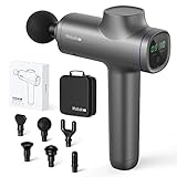 Mebak 5 Pistola per Massaggio a Percussione, Massaggiatore Portatile con Pistola Muscolare per Tessuti Profondi, Pistola Massaggiatore Portatile Ricaricabile Senza Fili con Touch Screen LCD Easy