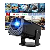 Apps integrate - Mini Proiettore 4K Supporta, Smart Proiettore Portatile 5G WiFi 6 BT 5.4, Mini Projector Full HD 1080P Supporta Compatibile con HDMI/TV Stick/Laptop - Nero