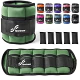 Sportneer Peso alla caviglia, set di pesi regolabili alla caviglia, cinturino da polso da 0,45 kg-2,3 kg (per caviglia)/0,9-4,5 kg (per coppia), 2 confezioni