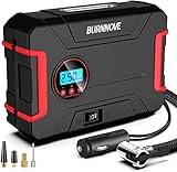 BURNNOVE Compressore Portatile Auto 12V 120PSI Mini Pompa Elettrica con LED e Spegnimento Automatico, per Moto, Bici, Palloni e Altri Gonfiabili