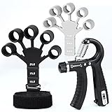 Hand Grip Strengthener,Rafforzatore della presa della mano, Kit di Allenamento per Avambraccio(Set 3), Esercitatore Manuale per avambraccio da Polso