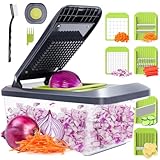 Affettatrice Mandolina per Verdure Multifunzione Tagliaverdure - Taglia Verdure Manuale con 6 Lame, Frutta Cipolla Patate Cubetti Julienne, Mandolina per Verdure Regolabile