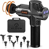 Pistola Massaggio Muscolare, ALDOM Pistola Massaggiante Muscolo Profondo Tessuto 30 Velocità 4800RPM con 8 Testine Pistola Massaggiatore a Percussione Massage Gun per Muscoli Ricarica con Tipo-C