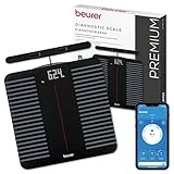 Beurer BF 990 Bilancia digitale con sensori manuali, connessione app tramite WIFI/Bluetooth, 25 valori di misurazione, 8 elettrodi, trasmissione a Apple Health & co