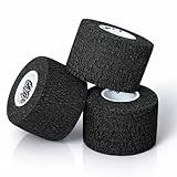 Tape CrossFit CATGRIPS – Nastro Crossfit per Dita, Pollici e Mani – Grip Tape Antiscivolo per WOD, Hook Grip, Sollevamento Pesi – Rotoli Traspiranti e Resistent, Nero, 3 x 4.5m x 3.8cm