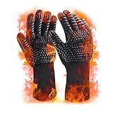 MILcea Guanti da forno, resistenti al calore, per cucina e barbecue, per saldatura (nero)