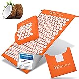 Tappetino per agopressione Wellax con cuscino - allevia specificamente la tensione e favorisce la circolazione - tappetino da massaggio in set con cuscino per agopressione e borsa per il trasporto