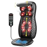 RENPHO Massaggiatore Schiena, Sedile Massaggiante Shiatsu, Massaggiante a Vibrazione Massaggiatore Elettrico con Calore per Collo, Schiena, Spalle, Altezza Regolabile, Regali per i Genitori