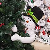 Ysimee Grande Puntale per Albero di Natale Babbo Natale Pupazzo di neve Abbraccia, albero di Natale per decorazioni per feste in casa