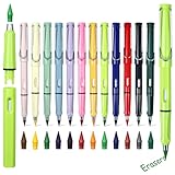 O'woda 2 Pezzi Set di Matita Senza Inchiostro Colorate, Matite Infinite con Gomma, Matita Eterna con 12 Pennini Sostituibili, 12 Colori, Matite Cancellabile per Bambini, Adulti, Office, Scolastico