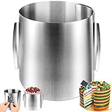 O'woda Anello per Torte, Altezza 20 cm, Diametro 16-30 cm, Piastra Circolare in Acciaio Inox 304 Regolabile E Ispessita, Anello di Cottura Graduato, per La Cottura di Dolci Rotondi, Torte E Pizze