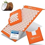 Tappetino per agopressione Wellax con cuscino - allevia specificamente la tensione e favorisce la circolazione - tappetino da massaggio in set con cuscino per agopressione e borsa per il trasporto