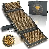 CALM ELEPHANT ORIGINAL GENUINE Set XXL 5 pz Tappetino Agopressione con Cuscino Ergonomico, Cuscino Lombare, Tappetino Piedi – Sollievo per Schiena, Collo e Spalle, Anti-Stress e Meditazione – Grigio