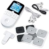 Beurer EM 49 Elettrostimolatore Digitale TENS EMS con Funzione Massaggio Relax, Bianco/Nero