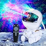 BURNNOVE Proiettore Stelle Soffitto, Lampada Modello Astronauta, Luce Notturna Bambini 8 Modalità Nebula 360° Telecomando Luminosità Velocità Regolabile per Camera da Letto Adulti