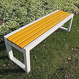 BIBZBKH Panchina da Esterno Antivento Impermeabile Panca in Metallo Resistente all'Usura Panca da Esterno Decorazione Mobili Senza Schienale Panca da Parco può Ospitare 3~5 Persone